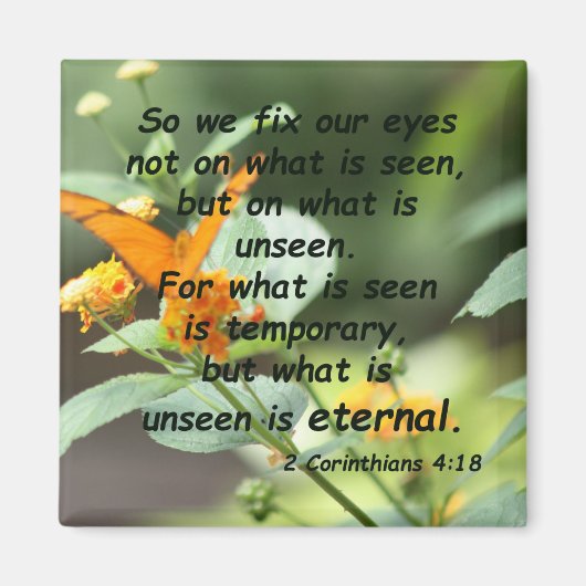 2コリント4:18 マグネット (正面)