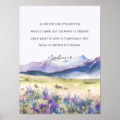 2コリント4:18, Bible Verse Wall Art ポスター (正面)