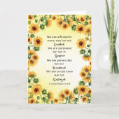 2コリント4:8-9聖書ひまわり カード (正面)
