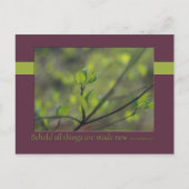 2コリント5:17すべての物が新しく造られるのを見よ ポストカード (正面)