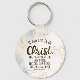 2コリント5:17もし誰もがキリストにある キーホルダー