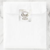 2コリント5:17もし誰もがキリストにある スクエアシール (バッグ)