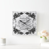 2コリント5:17平方 スクエア壁時計 (ホーム)