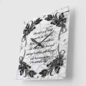 2コリント5:17平方 スクエア壁時計 (傾斜)