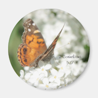 2コリント5:17蝶薄紫磁石 マグネット