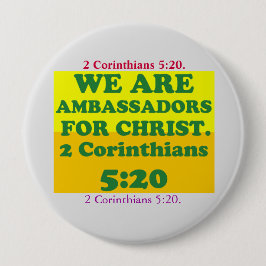 2コリント5:20からの聖書の聖句。 缶バッジ