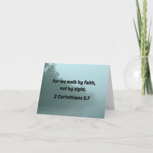 2コリント5:7わたしたちは信仰によってではなく、信仰によって歩くのだ ノートカード (正面)