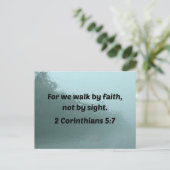 2コリント5:7わたしたちは信仰によってではなく、信仰によって歩くのだ ポストカード (スタンド正面)