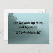 2コリント5:7わたしたちは信仰によってではなく、信仰によって歩くのだ ポストカード (正面/裏面)