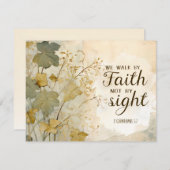2コリント5:7わたしたちは信仰によって歩く聖書フラットカード (正面/裏面)