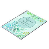 2コリント5:7わたしたちは信仰によって生きる緑のフローラ ノートブック (左側)