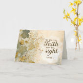 2コリント5:7わたしたちは信仰の聖句によって歩む カード (黄色い花)