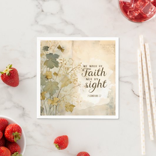 2コリント5:7わたしたちは信仰の聖句によって歩む スタンダードカクテルナプキン (インサイチュ)