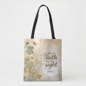 2コリント5:7わたしたちは信仰の聖句によって歩む トートバッグ (正面)