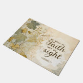 2コリント5:7わたしたちは信仰の聖句によって歩む ドアマット (アングル)