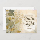 2コリント5:7わたしたちは信仰の聖句によって歩む ポストカード (正面/裏面)