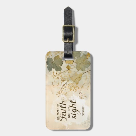 2コリント5:7わたしたちは信仰の聖句によって歩む ラゲッジタグ (正面縦)