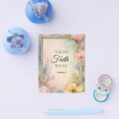 2コリント5:7キリスト教聖書聖句アート チラシ (シングル)