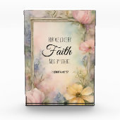 2コリント5:7キリスト教聖書聖句アート フォトブロック (正面)