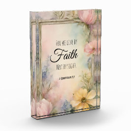 2コリント5:7キリスト教聖書聖句アート フォトブロック