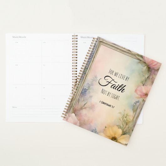 2コリント5:7キリスト教聖書聖句アート プランナー手帳 (ディスプレー)