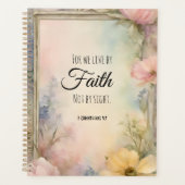 2コリント5:7キリスト教聖書聖句アート プランナー手帳 (正面)