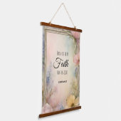 2コリント5:7キリスト教聖書聖句アート 吊り下げ型タペストリー (傾斜あり)