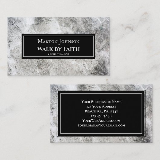 2コリント5:7信仰によって歩く聖書の聖句 名刺 (正面/裏面)