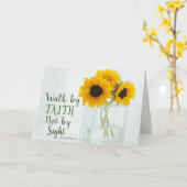 2コリント5:7信仰によって歩み、見ることによらない カード (黄色い花)