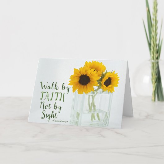 2コリント5:7信仰によって歩み、見ることによらない カード (正面)