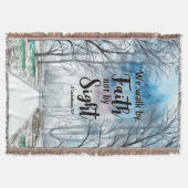 2コリント5:7信仰によって歩み、見ることによらない スローブランケット (正面)