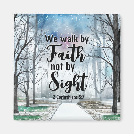 2コリント5:7信仰によって歩み、見ることによらない マグネット