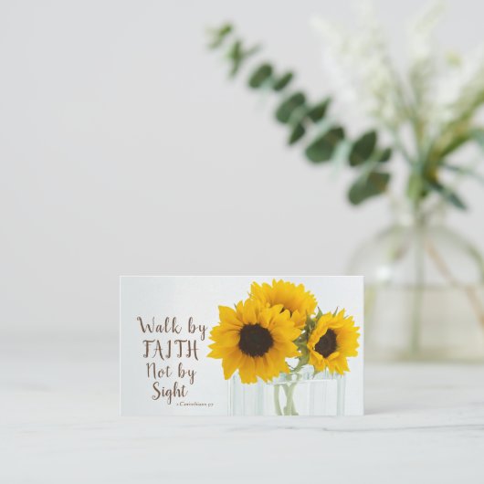 2コリント5:7信仰によって歩み、見ることによらない 名刺 (スタンド正面)