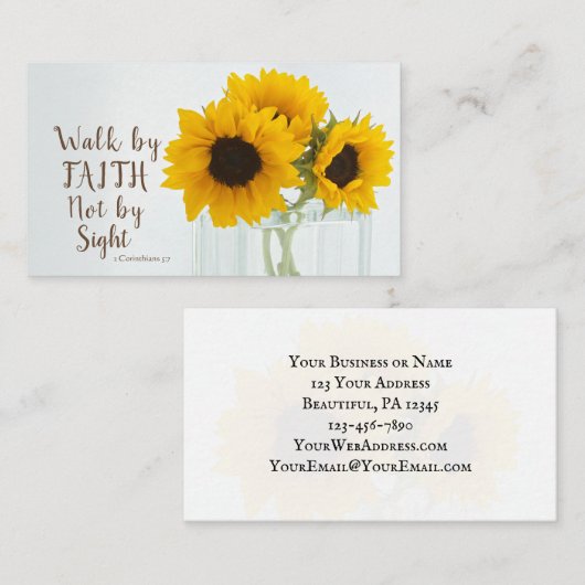 2コリント5:7信仰によって歩み、見ることによらない 名刺 (正面/裏面)