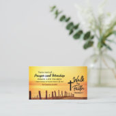 2コリント5:7信仰の道を歩む教会イベントチラシ 名刺 (スタンド正面)