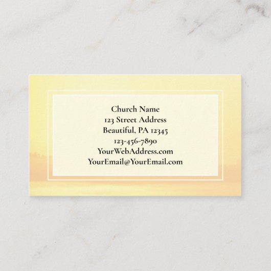 2コリント5:7信仰の道を歩む教会イベントチラシ 名刺 (裏面)