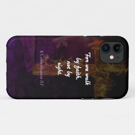 2コリント5:7聖書の聖句の引用文 Case-Mate iPhoneケース (裏面(横))