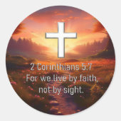 2コリント5:7 ラウンドシール (正面)