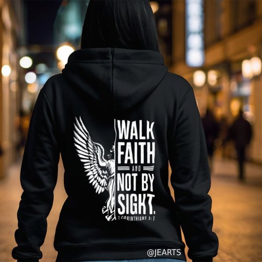 2コリント5:7 Walk by Faith Not By Sight Angel パーカ