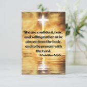 2コリント5:8 KJVバイブル聖なる書物、 経典Pic Greeting カード (スタンド正面)