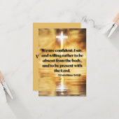 2コリント5:8 KJVバイブル聖なる書物、 経典Pic Greeting カード (正面/裏面インサイチュ)