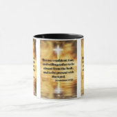 2コリント5:8 KJV聖書聖なる書物、 経典Pic 2トーン マグカップ (中央)