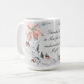 2コリント9:15感謝してい神に行きなさい コーヒーマグカップ (正面左)