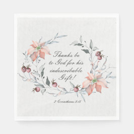 2コリント9:15感謝してい神のクリスマスへ スタンダードランチョンナプキン