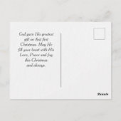 2コリント9:15感謝してい神のクリスマスへ ポストカード (裏面)