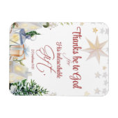 2コリント9:15神の感謝してい聖降誕祭の冬の聖書へ マグネット (横)