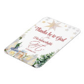 2コリント9:15神の感謝してい聖降誕祭の冬の聖書へ マグネット (左側)