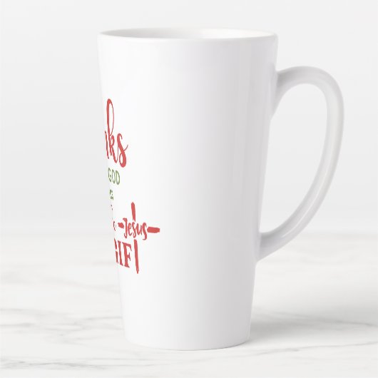 2コリント9:15神感謝していの聖なる書物、 経典へ カフェラテマグ (右)