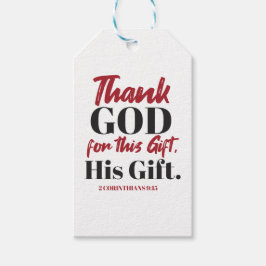 2コリント9:15聖書の聖句デザインI ギフトタグ