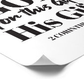 2コリント9:15聖書の聖句デザインII ポスター (角)